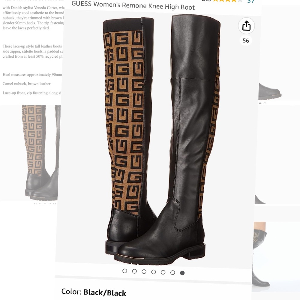 NWT GUESS 7 1/2  OVER THE KNEE HIGH REMONE STRETCH WIDE CALF BOOTS